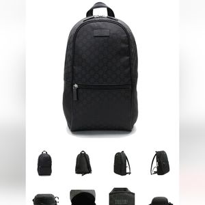 Gucci mylon gg black slim back pack